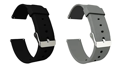 2 Pack 20mm Silicone Watch Band for Sekonda Motion