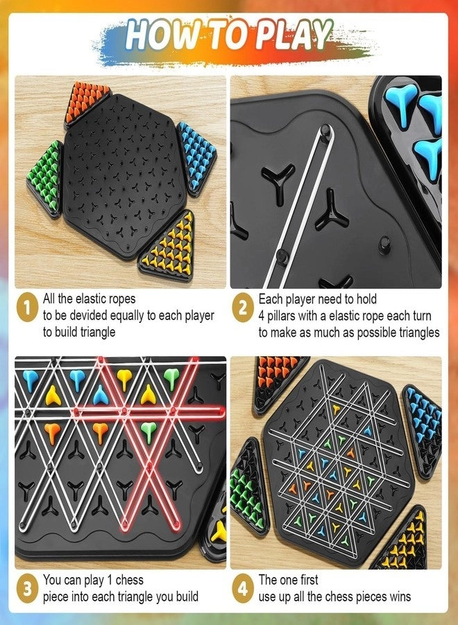 Chain Triangle Chess - Rubber Band Puzzle