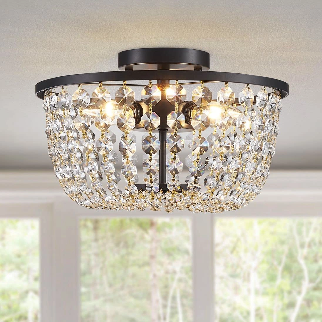 Crystal Leaf Chandelier
