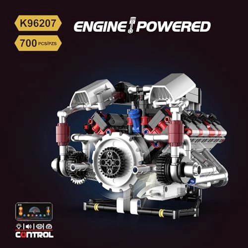 V8 Engine - Building Blocks Engine Model Kit Transparent Functional Model