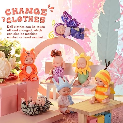Reborn Baby Doll - 10 Pcs 4 Inch Animal Clothes Ages 3+