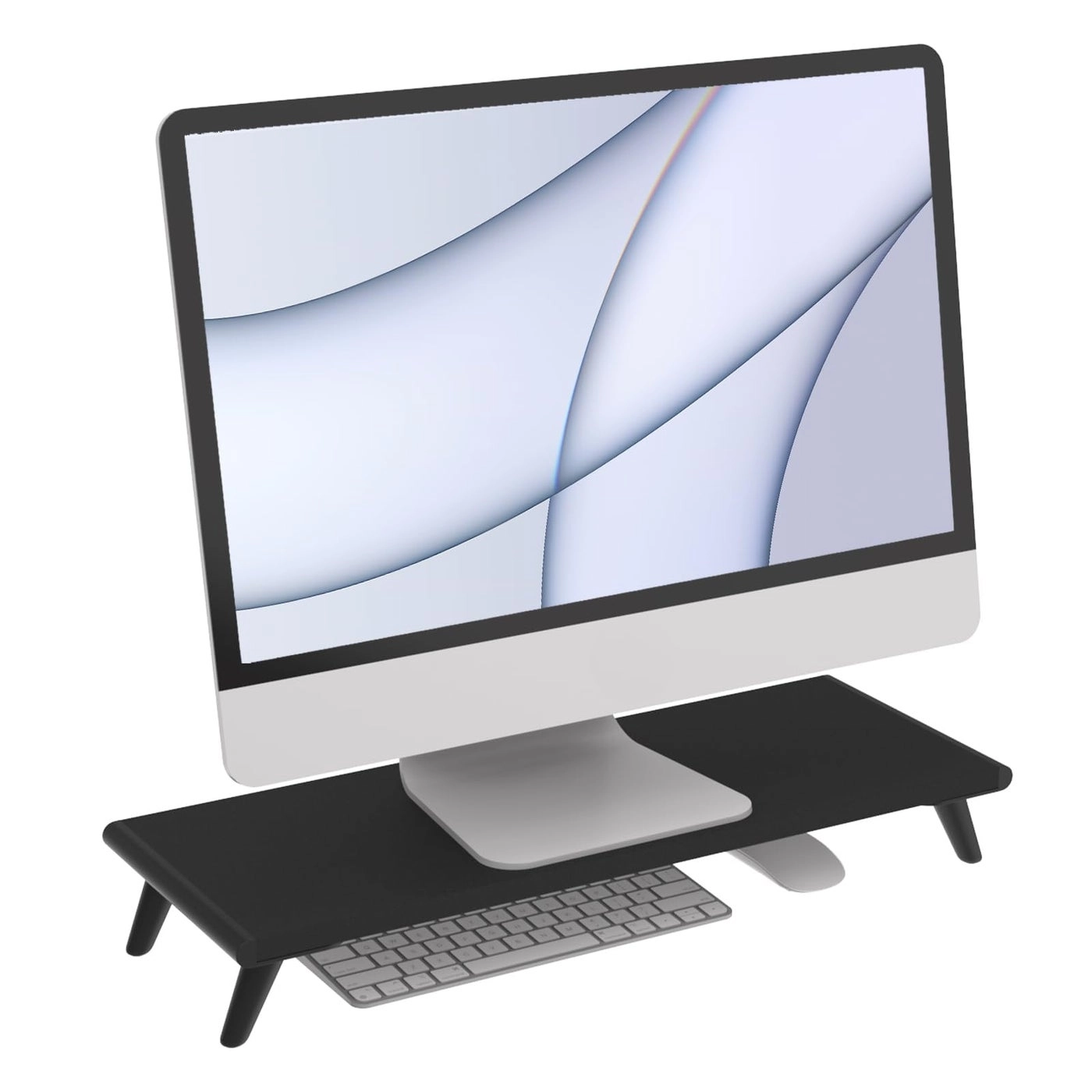 Monitor Stand Riser - 22.4" x 8.3" Natural Wood