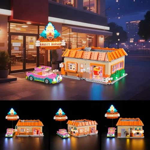 LED Light for LEGO-10352 Icons The Simpsons: Krusty Burger - Plastic