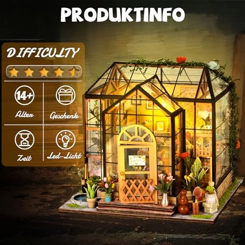 Miniature House to Build - LED Light Model House Furniture