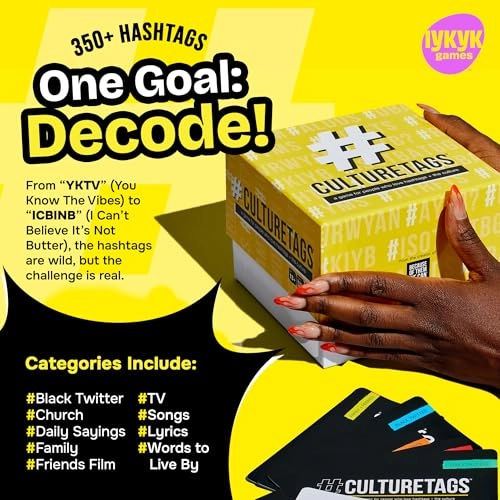 A Game for People Who Love Hashtags + The Culture - English 13 years and up 350 CARDS