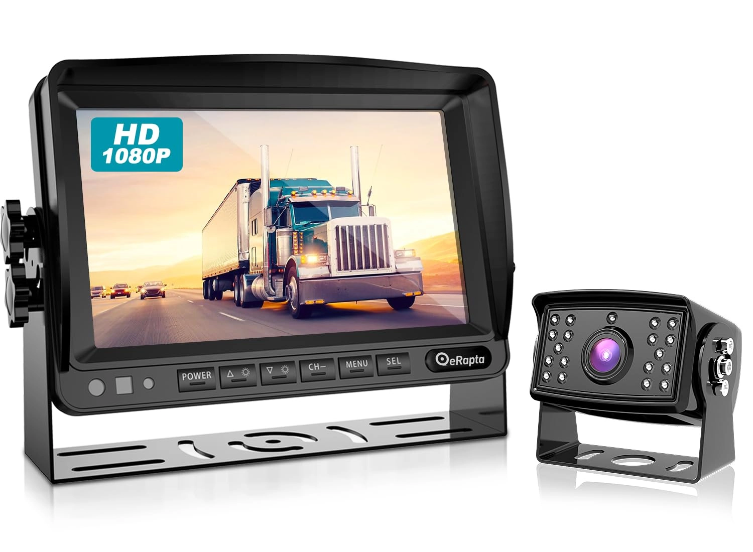Reversing Monitor - 7" 1080P + Rear View Camera - IP69 Waterproof CCD