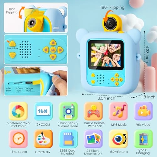 M2 - 1080P 180° Flip Lens 32GB