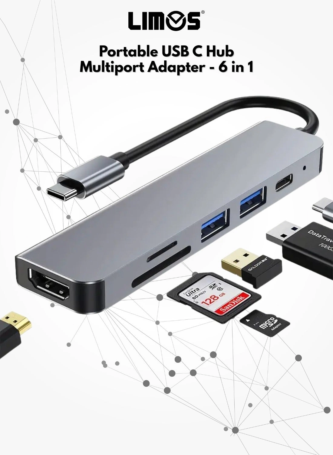 LIMOS USB C Hub - 3.0 4K