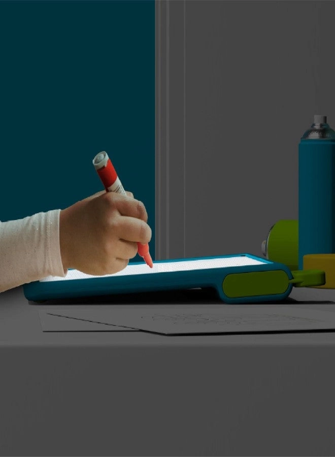 Deluxe Light Designer Art Board - 3D Glasses 6 Washable Markers Templates 12 Light Modes