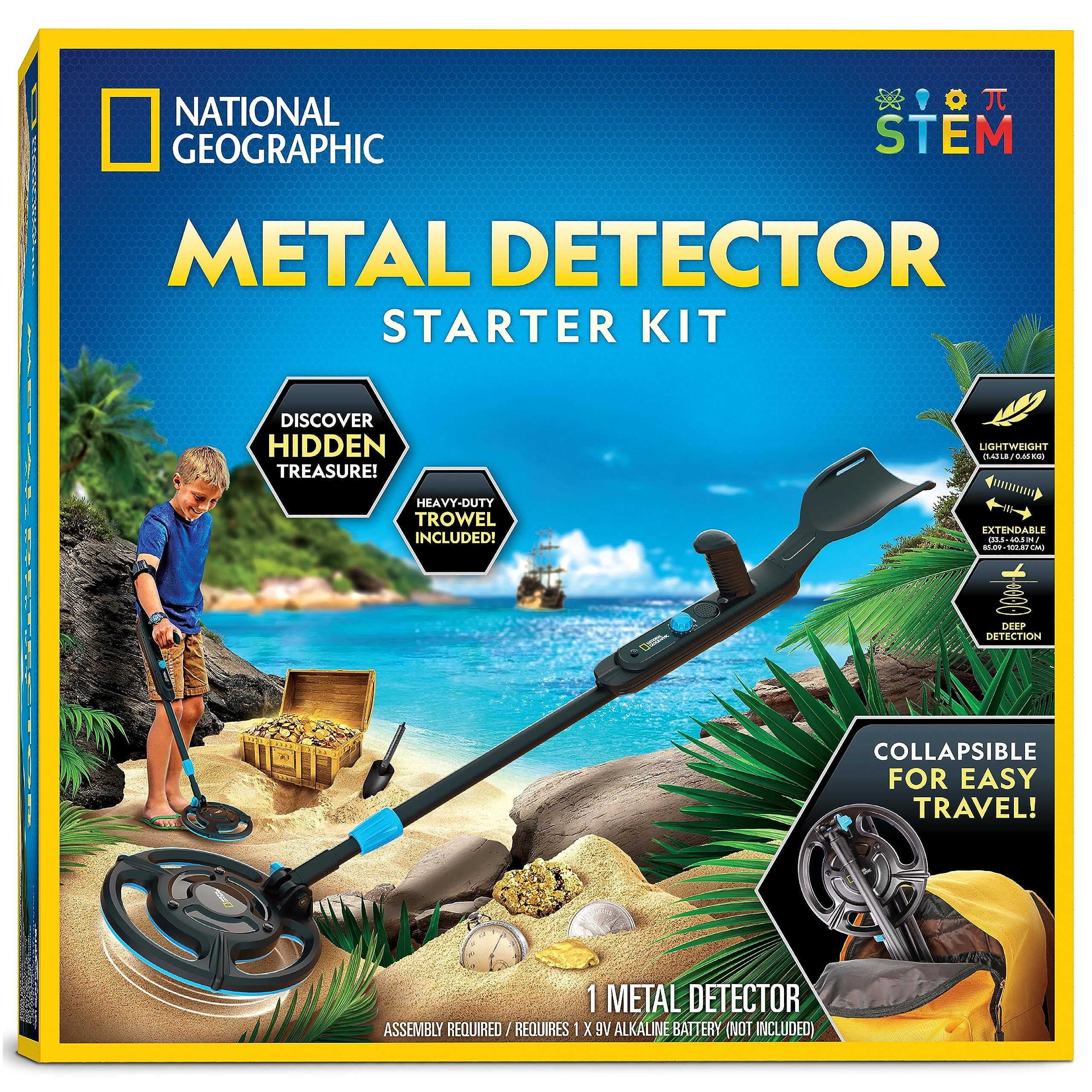 Blue Marble Starter Metal Detector Kit - 7.4" Waterproof