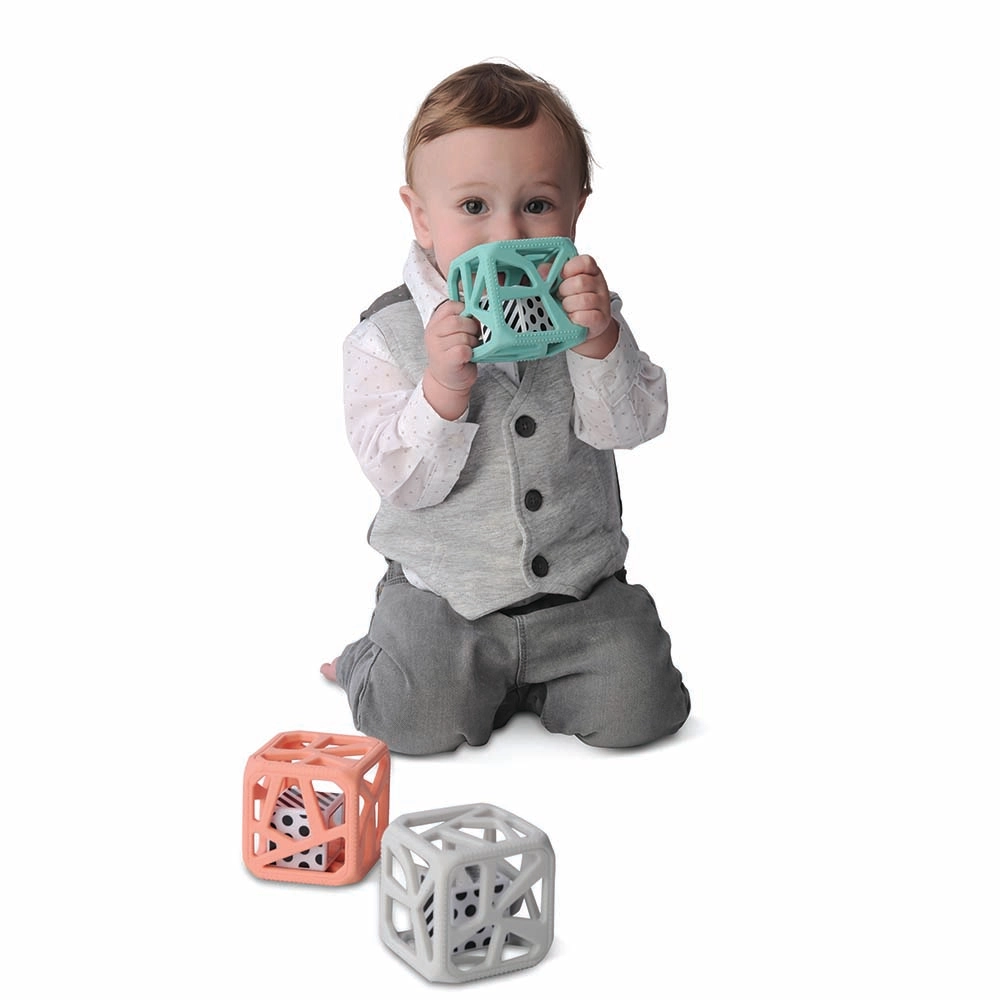 Easy-Grip Teether Rattle - 100 % food-grade silicone 70% ABS+30% Acrylic