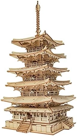 RoboTime Five-Storied Pagoda - 3D Wooden Puzzle DIY