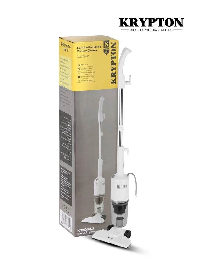 Stick and Handheld Vacuum Cleaner - 600W White