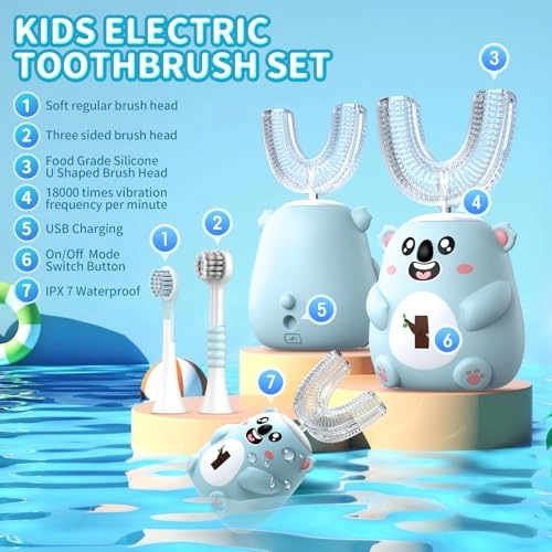 U-Shaped Sonic Electric Toothbrush - 360° 6 Modes IPX7 Waterproof