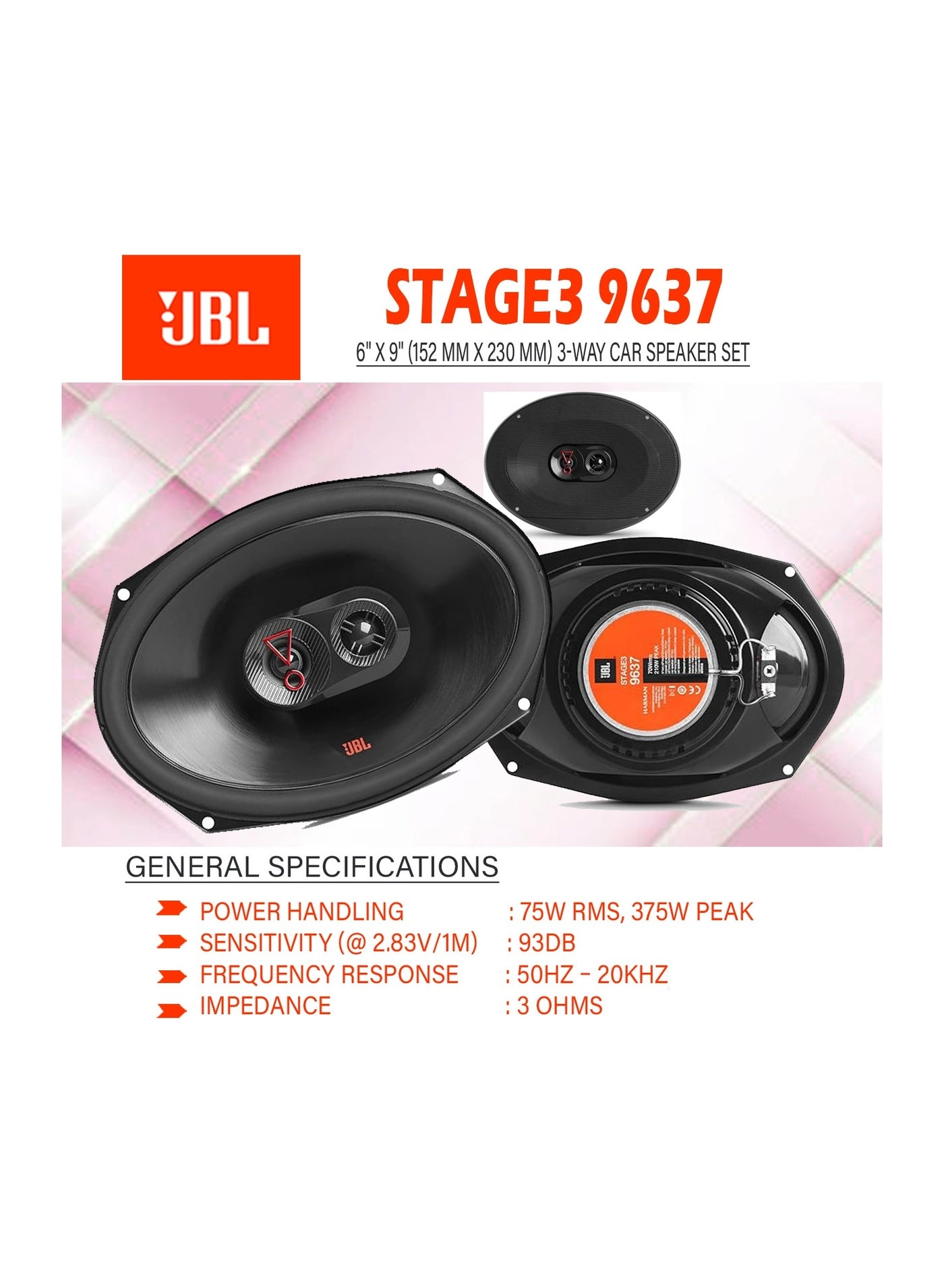 Stage3 9637 - 6x9" 3-Way Coaxial