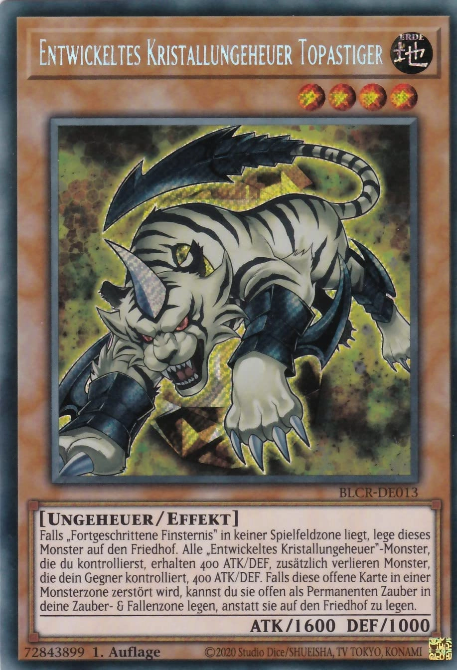 TCG Yugioh Developed Crystal Monster Topastiger BLCR-DE013 - German
