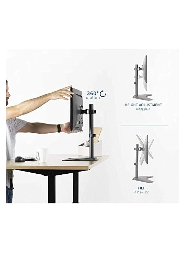 Single Monitor Table Stand - 13” to 32” VESA 75 x 75 -100 x 100
