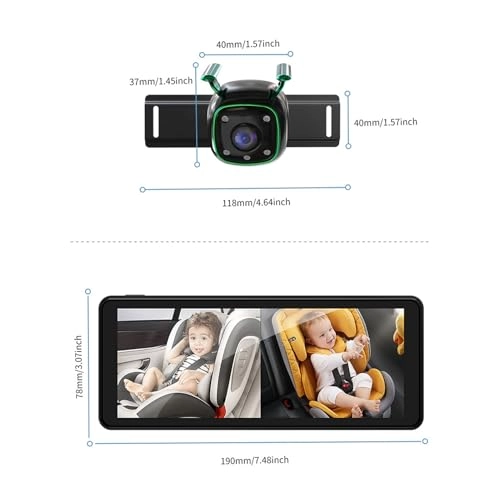 Dual Baby Car Camera - 720P 1080P