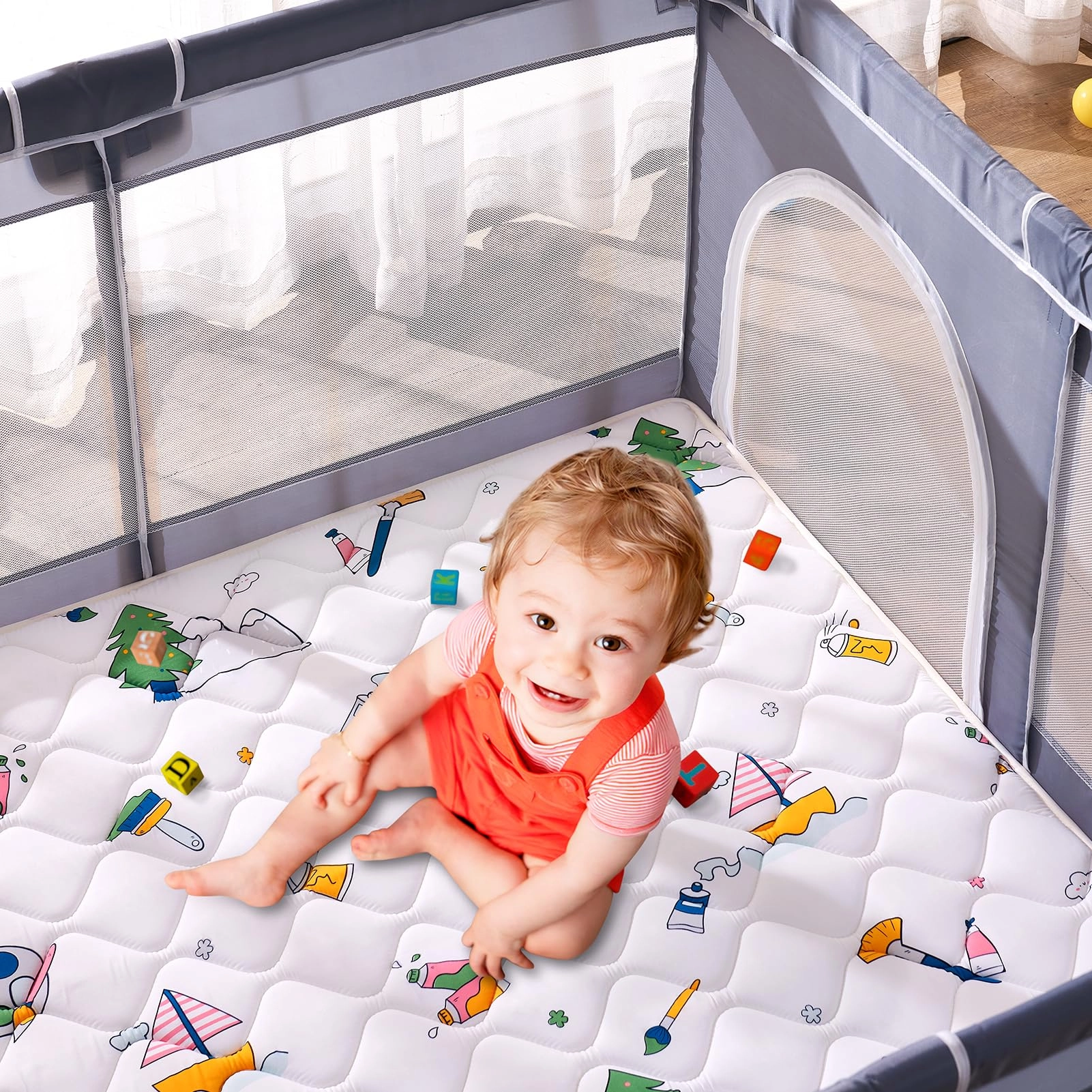 Baby Play Mat - 71" X 59" Machine Washable