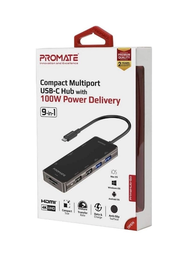 PrimeHub-Mini - 4K HDMI 100W Power Delivery 1000Mbps Ethernet