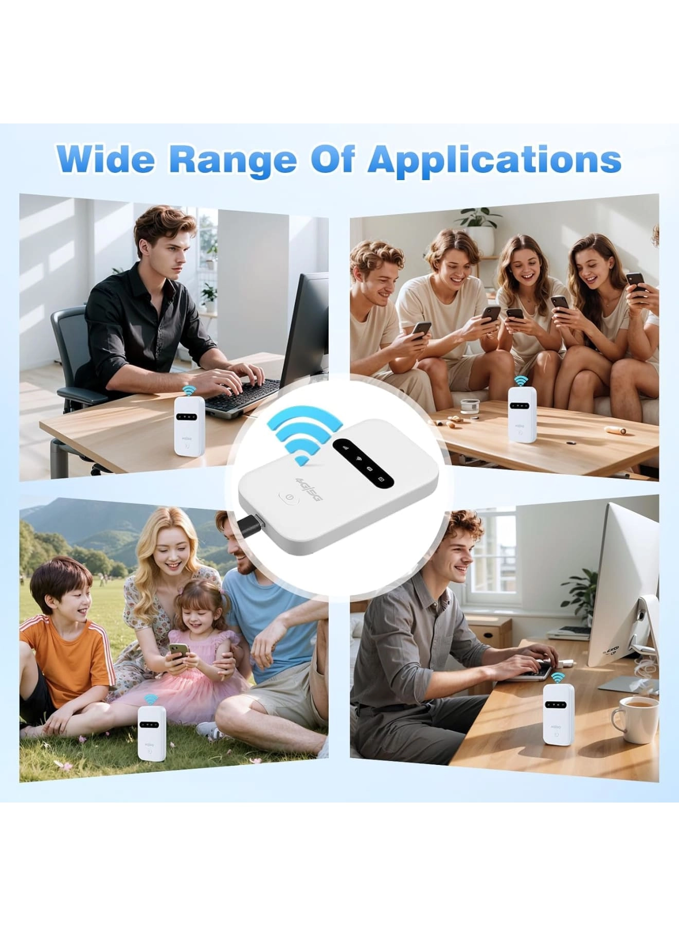 Portable WiFi 4G Travel Router - 4G LTE 802.11 b/g/n 300Mbps