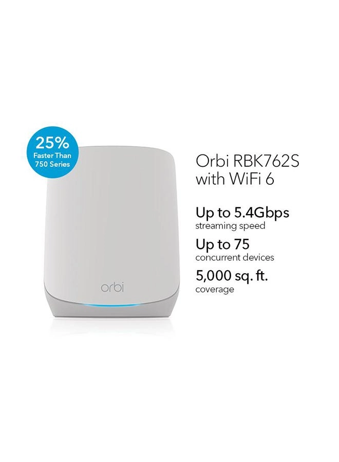 Orbi Tri-Band Wi-Fi 6 Mesh System - 2 piece(s)