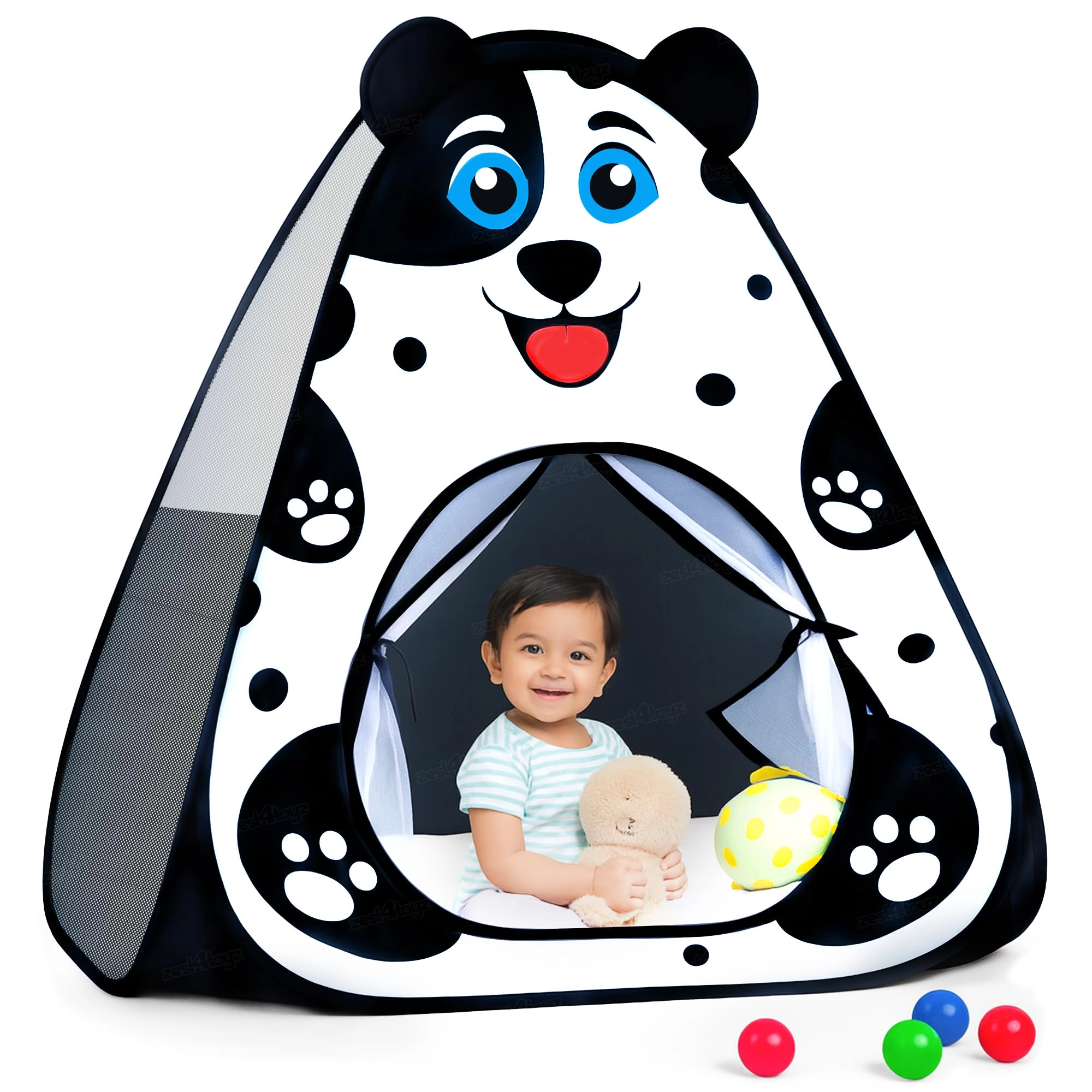 Zest 4 Toyz Popup Tent - Black & White 3 to 5 Years