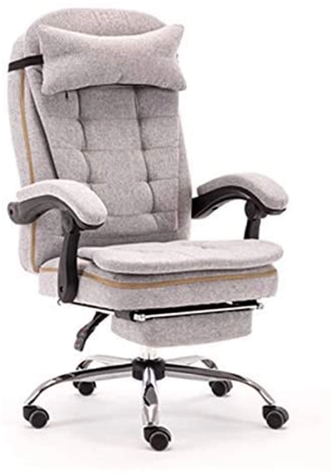 Reclining Chair - Fabric Cotton Black