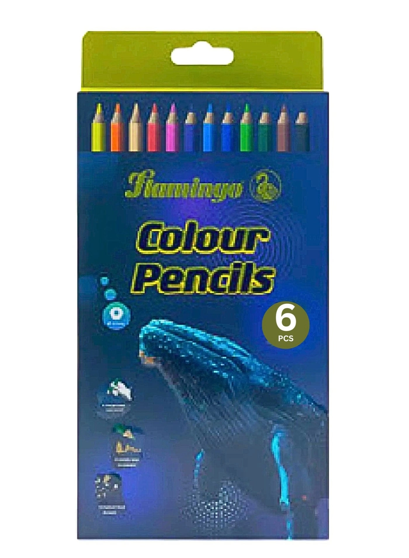 Flamingo Jumbo Coloured Pencils - 6 Pcs