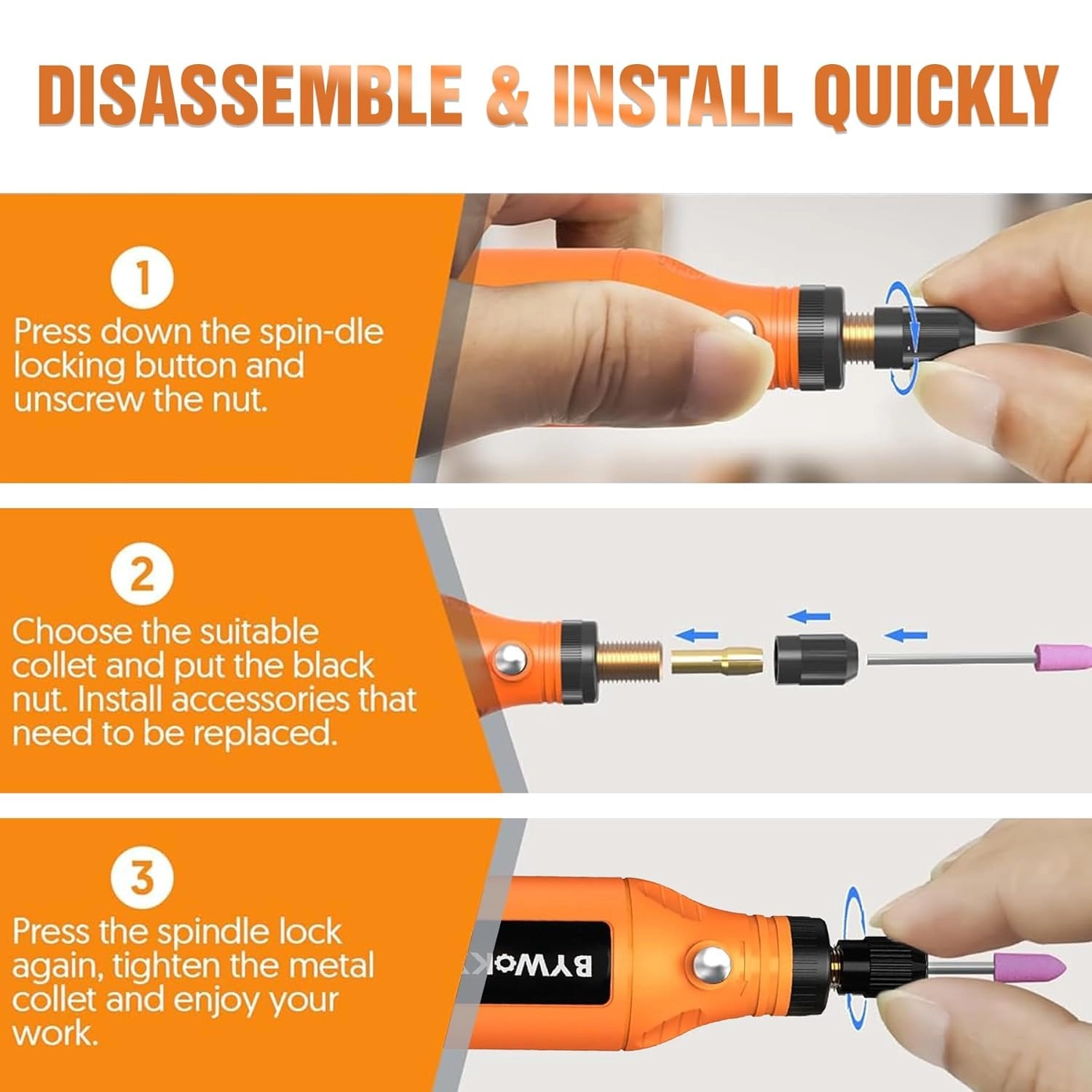 BYWOKY Rotary Tool - 2000 MAh