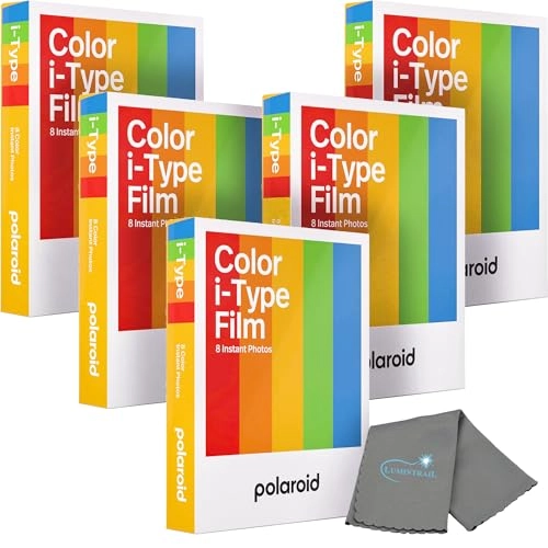 i-Type Film - 5 Pack 4.2" x 3.5" + Cleaning Cloth