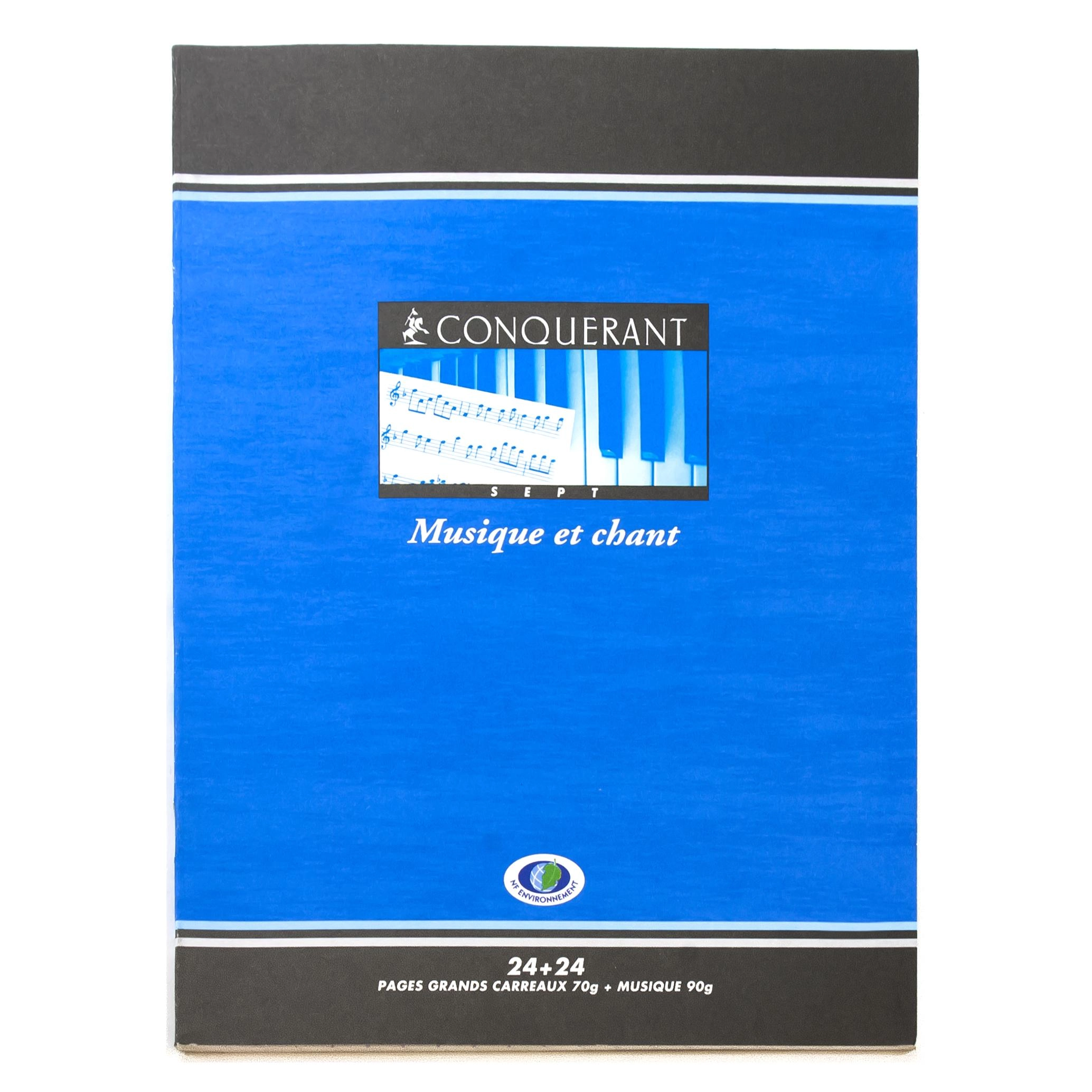 Conquerant Musique et Chant 17 X 22 cm Softcover - Grid 24 Pages
