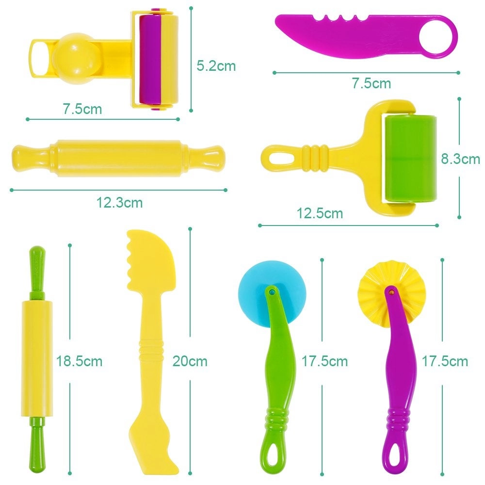 Clay Dough Tools Kit - Multicoloured