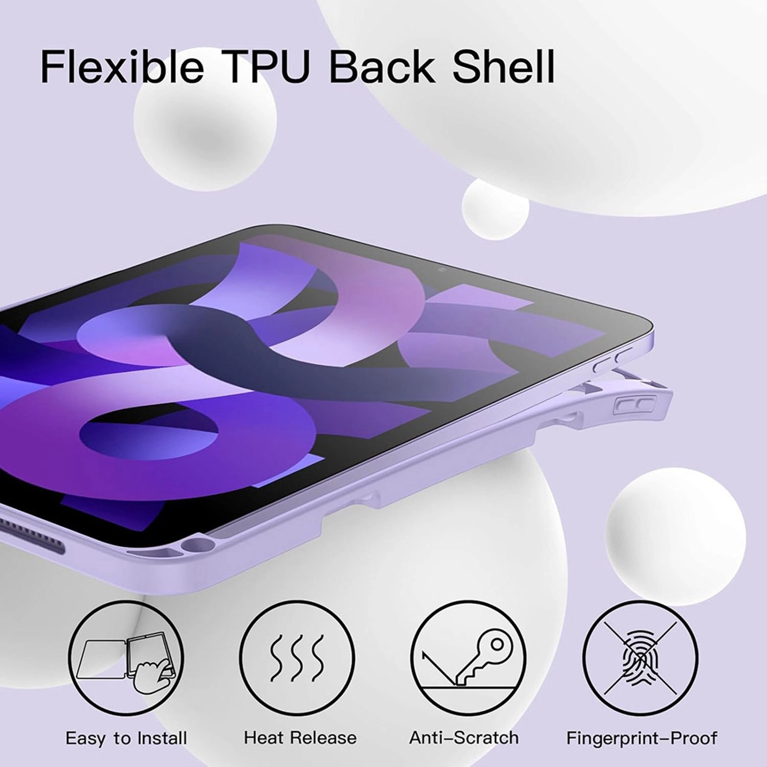 Tri-Fold Book Case with Pencil Holder for iPad Air 13-inch (2024)