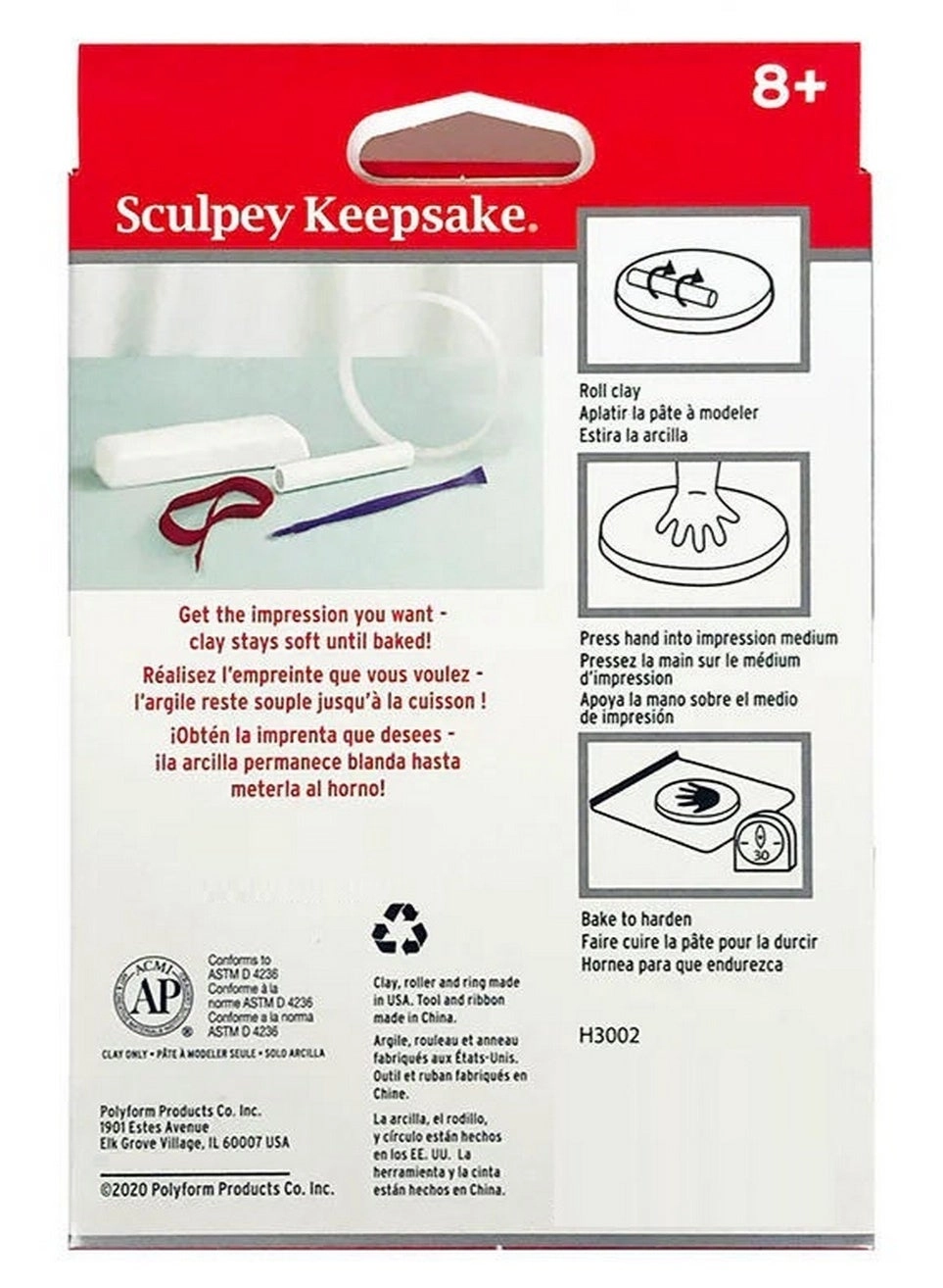 Keepsake Deluxe Handprint Ornament Kit - 5 Pieces