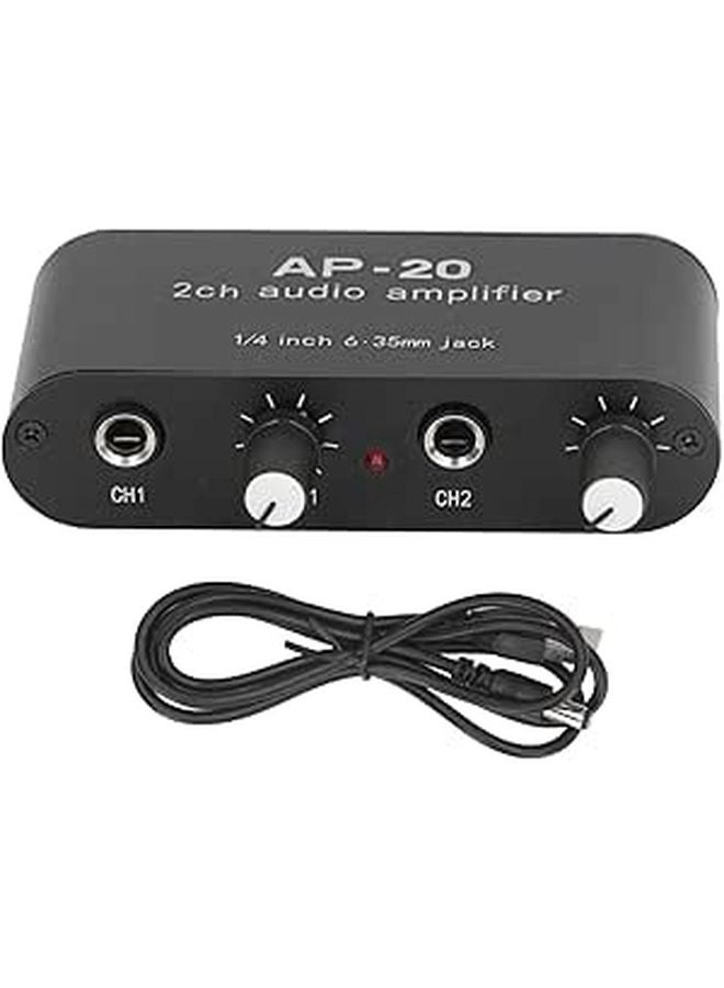 Eujgoov Channel Sound Amplifier - Aluminum Alloy DC 5V-12V
