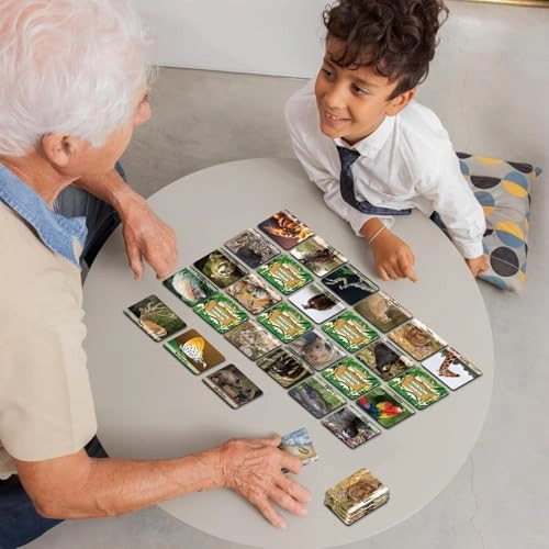 Memory Matching Game - 100 cards 50 pairs Wild Animals