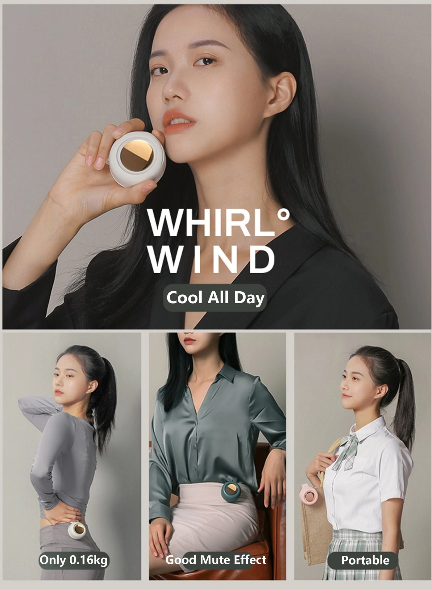 Personal Handheld Fan - Instant Cooling Rechargeable 3 Speed