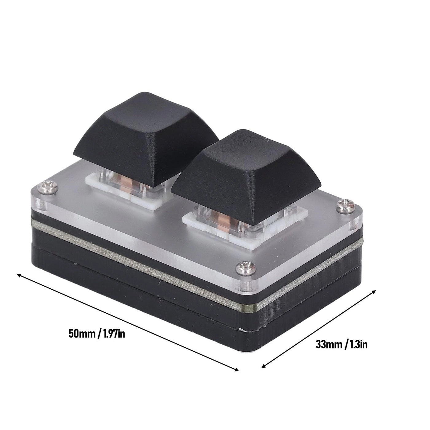 2-Key USB Custom Keyboard - Wired