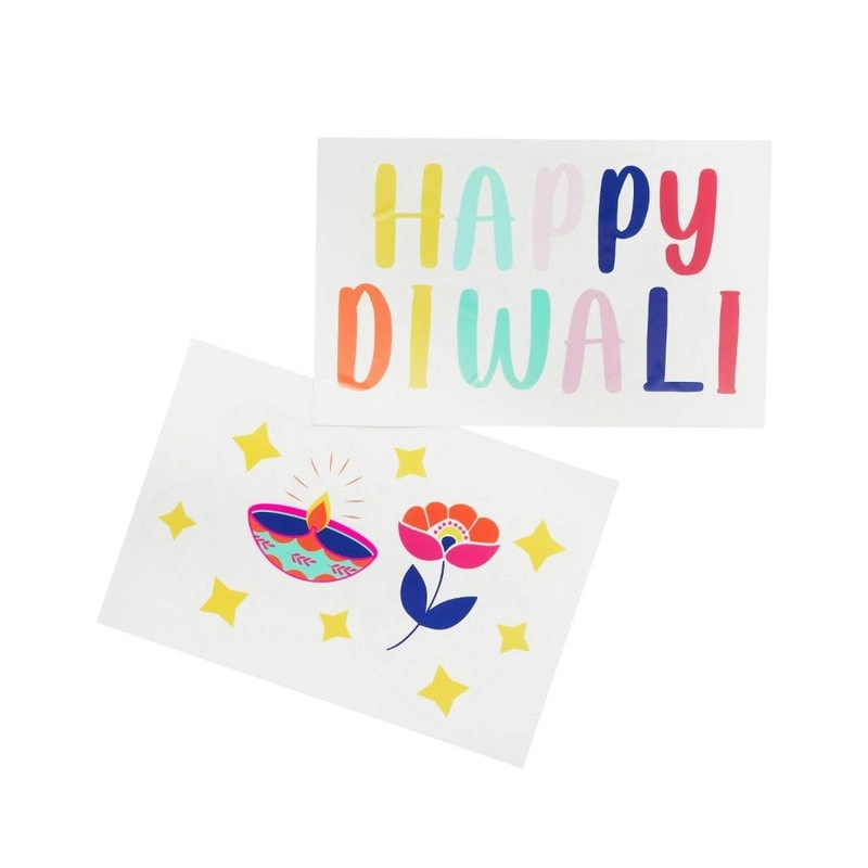 Party Zone Diwali Window Stickers - 2/Pack