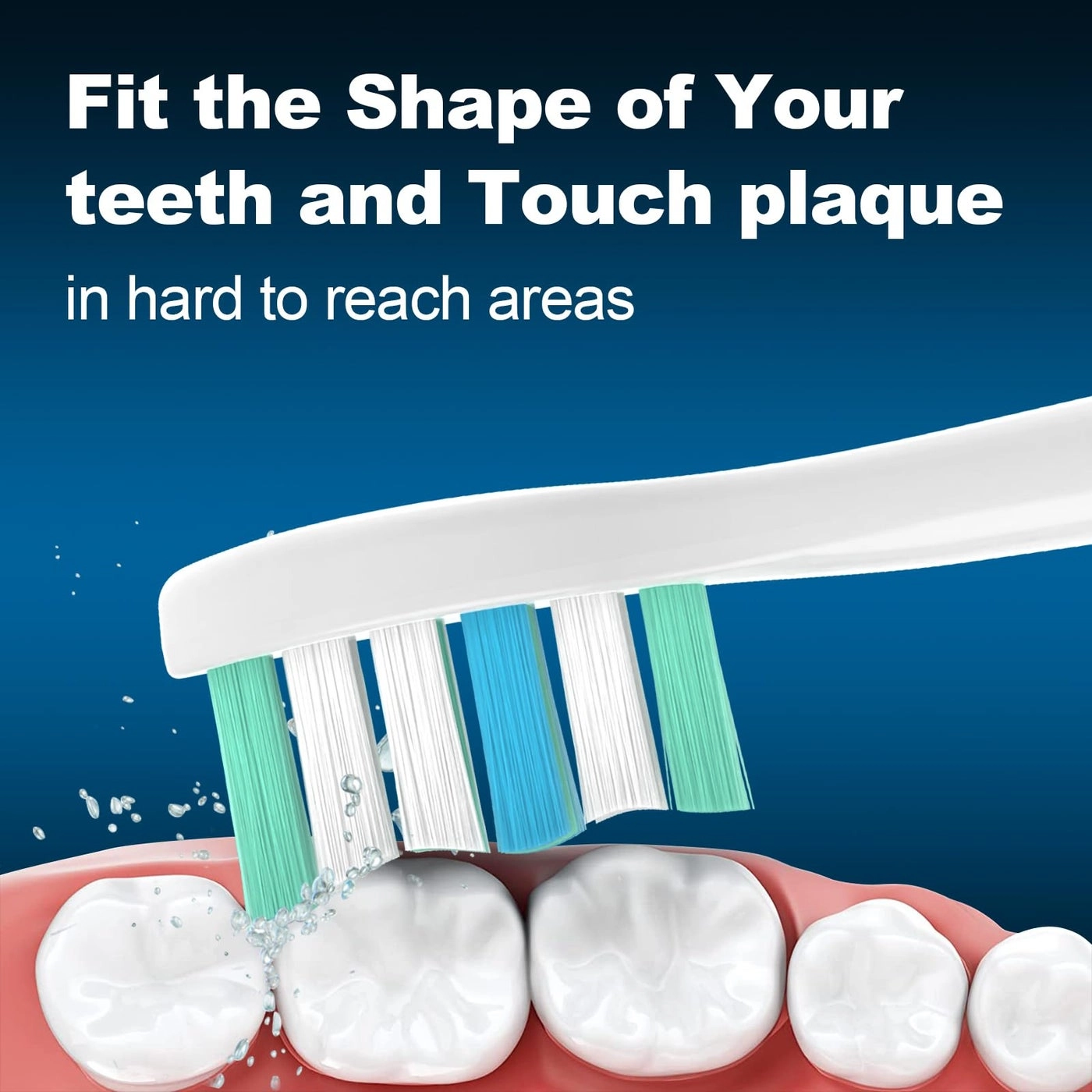 Replacement Toothbrush Heads - 10 Pack 5green+5white