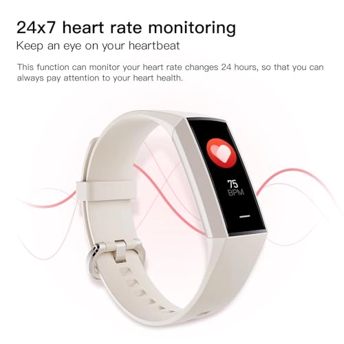 Fitness Tracker - 1.1" AMOLED Heart Rate Monitor