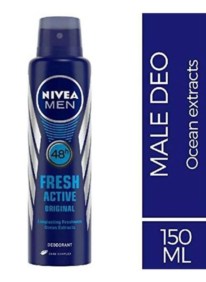 Fresh Active Deo Spray Antiperspirant - 3x150ml Men