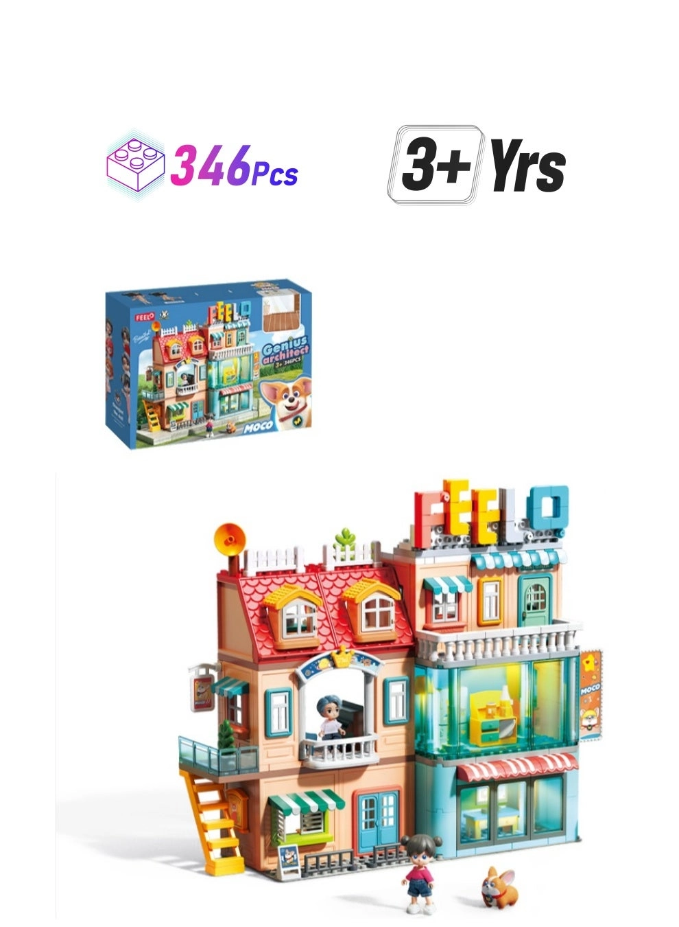FEELO Building Blocks Set - 346pcs