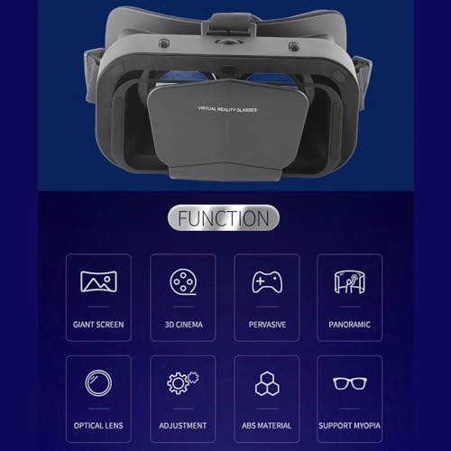 3D Head Mounted VR Goggle - 90 Degrees 3.5-7.2 inches