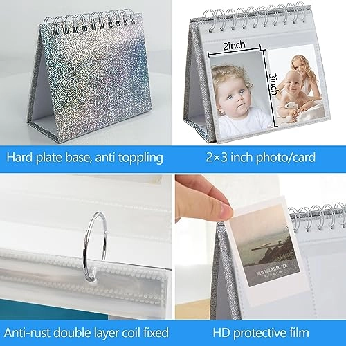 2x3" 68 Pockets Desk Calendar Photo Album