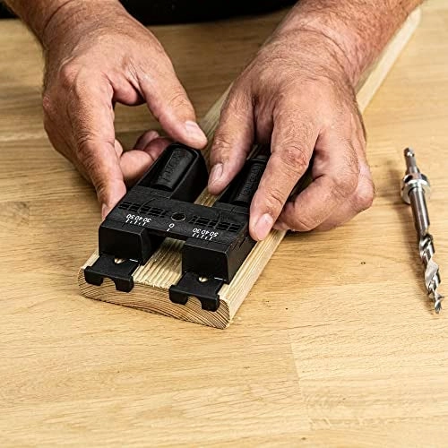 3 in 1 Pocket Hole Jig + HSS Drill Bit + Depth Setting Collar + Square Drive Bit + 50 Screws + Kit Storage Case