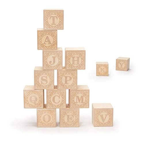 Uppercase Alphablank Blocks - 24 months and up 14 pieces