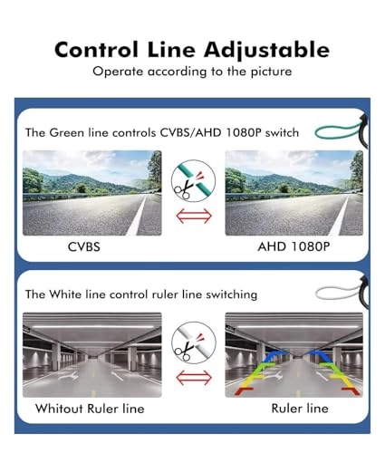 Intelligent Dynamic Trajectory Car Rear View Camera - Night Vision Wire 4K AHD 1080P