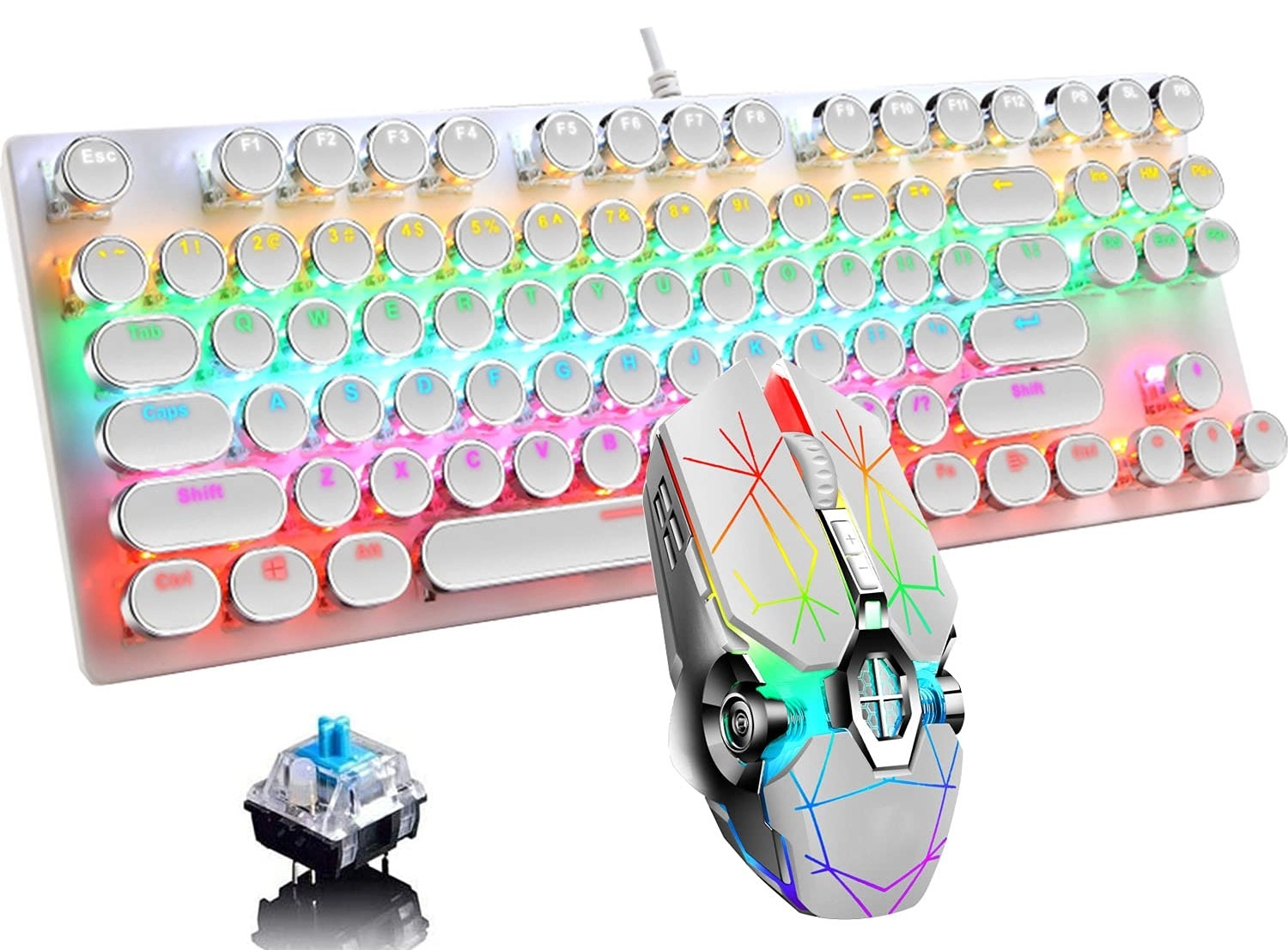 Ltvystore Retro Typewriter Keyboard and Mouse Combo - Wired